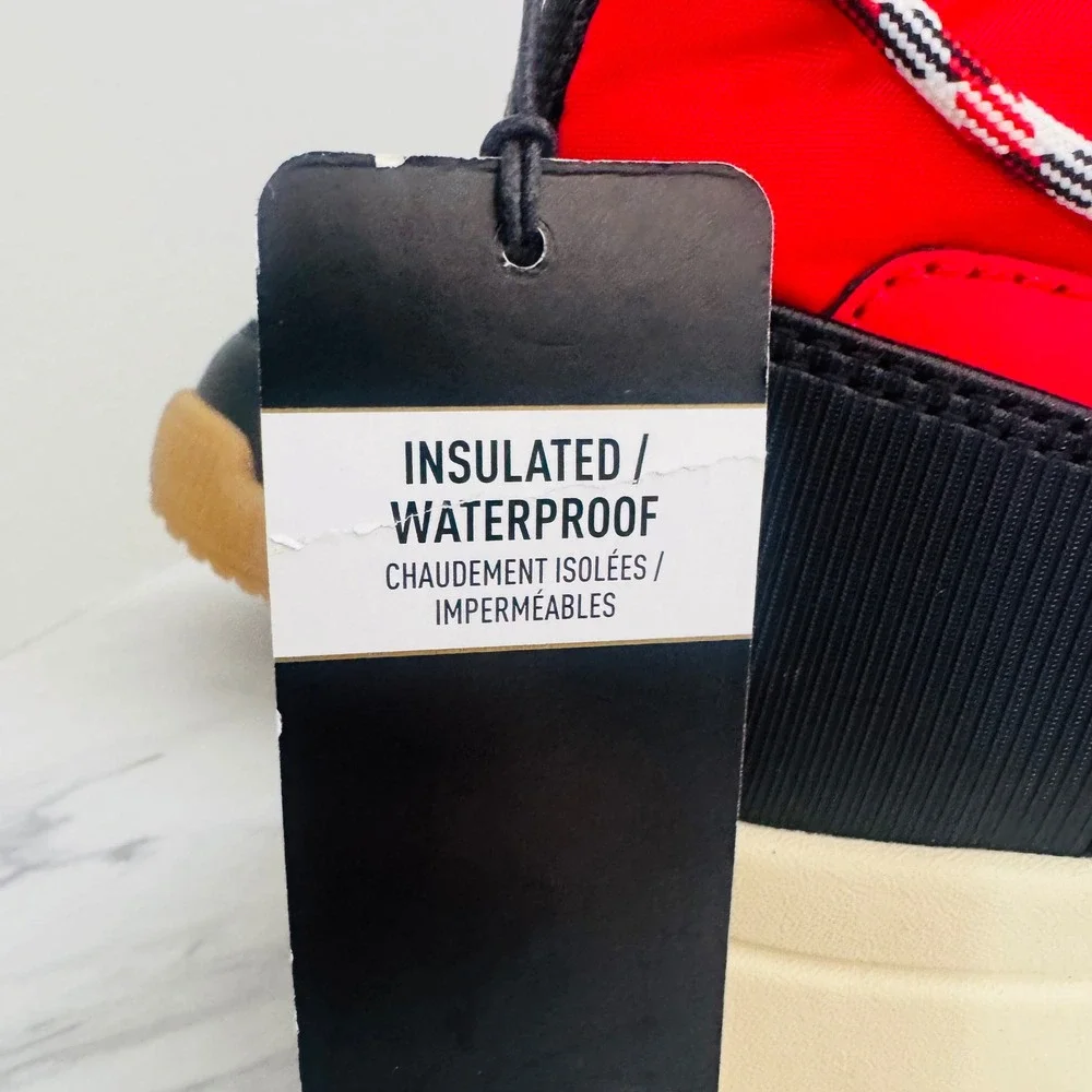 SOREL Whitney III Waterproof Bootie, Winter/Snow Boot,‎ Red, Size 8.5, NWT